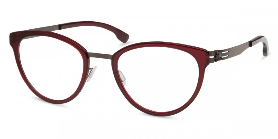 Ic! Berlin Beate J. Teak-Barolo-Red Eyeglasses Side View