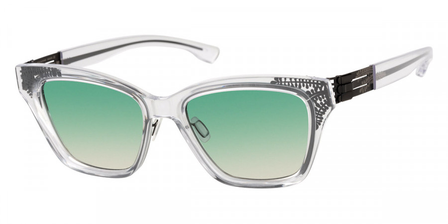 Ic! Berlin Bibhu 02 Black-Crystal-Clear-Matt Sunglasses Side View