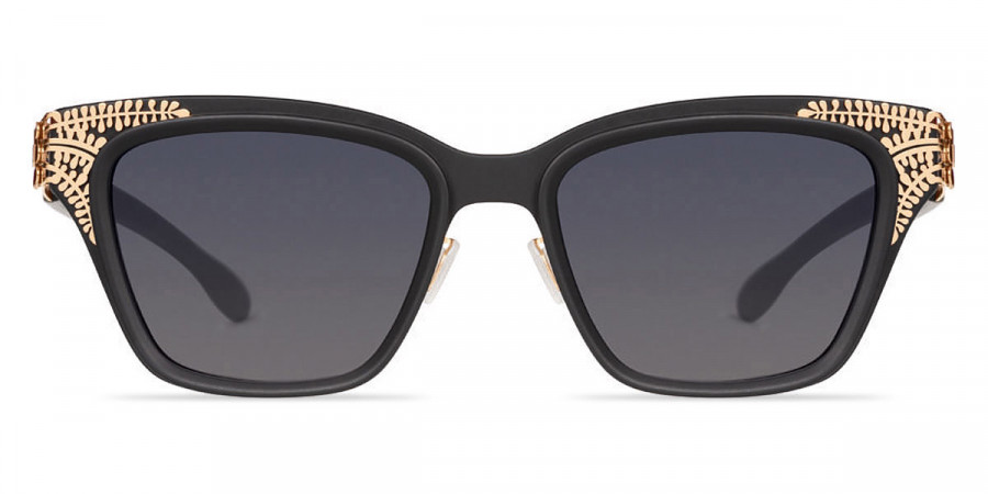 Ic! Berlin Bibhu 02 Rosé-Gold-Black-Matt Sunglasses Front View