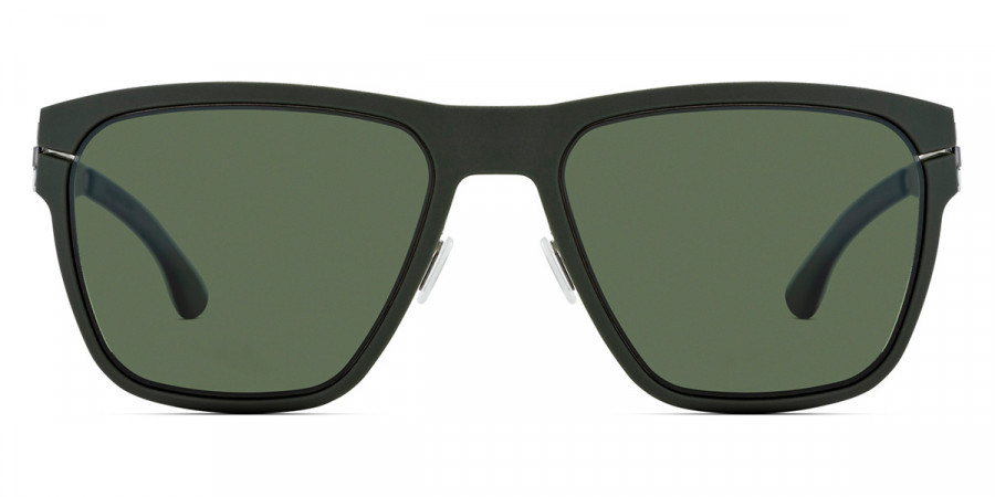 Ic! Berlin Bloc Graphite-Dark-Green Sunglasses Front View