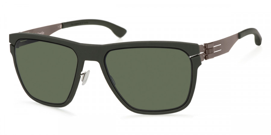 Ic! Berlin Bloc Graphite-Dark-Green Sunglasses Side View