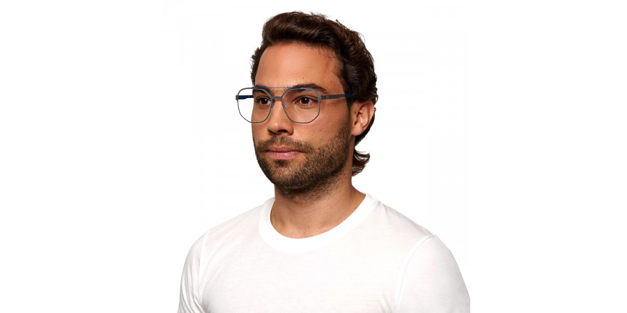 Ic! Berlin Bradly H. Boulder Blue Eyeglasses On Male Model