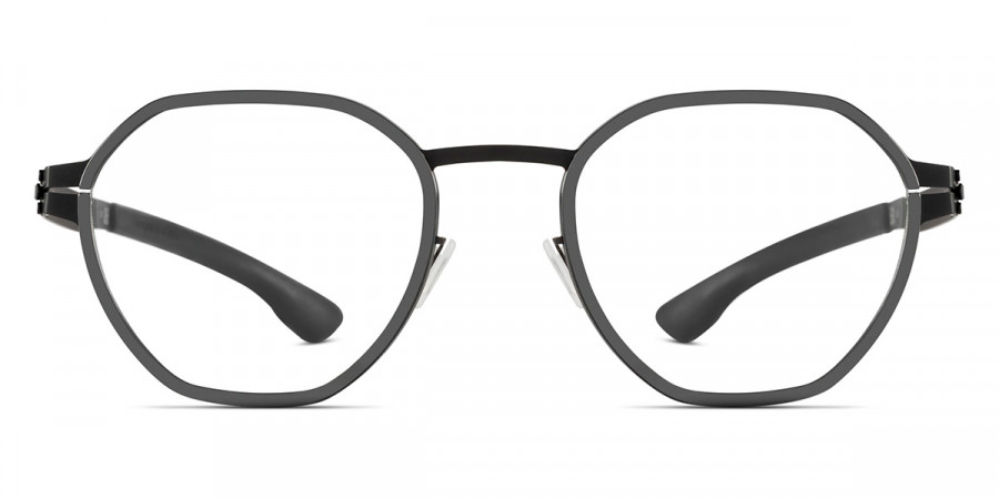 Ic! Berlin Carbon Black-Gun-Metal Eyeglasses Front View