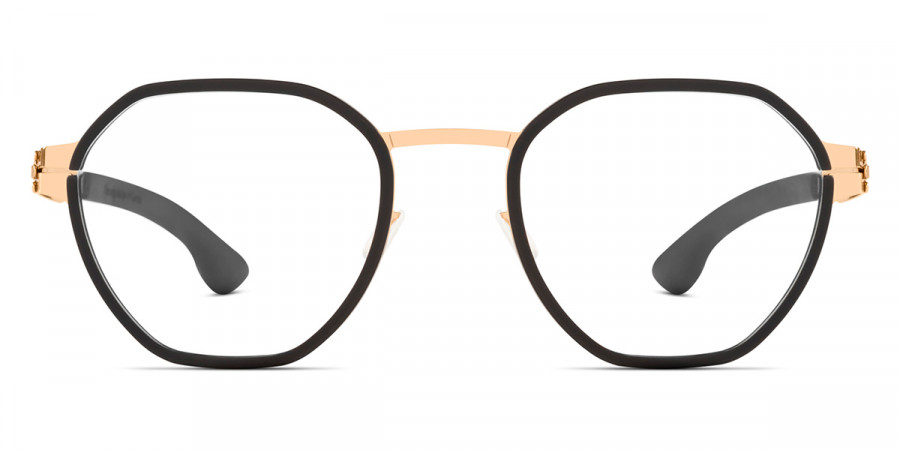 Ic! Berlin Carbon Rose-Gold-Black Eyeglasses Front View