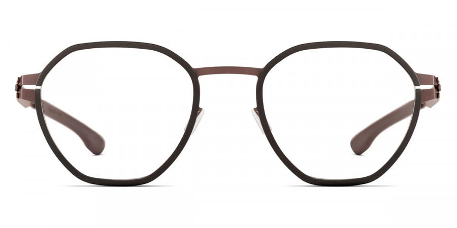 Ic! Berlin Carbon Teak-Black Eyeglasses Front View