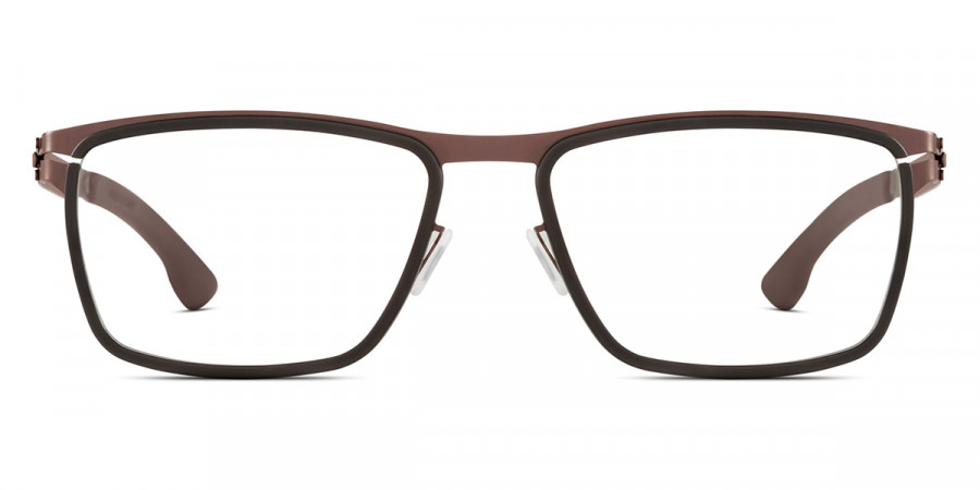 Ic! Berlin Chromium Teak-Black Eyeglasses Front View