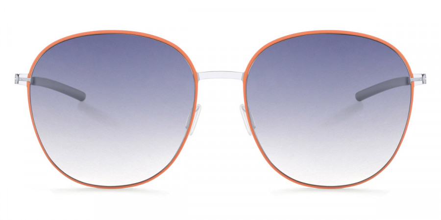 Ic! Berlin Coho Peach Silver Circle Sunglasses Front View