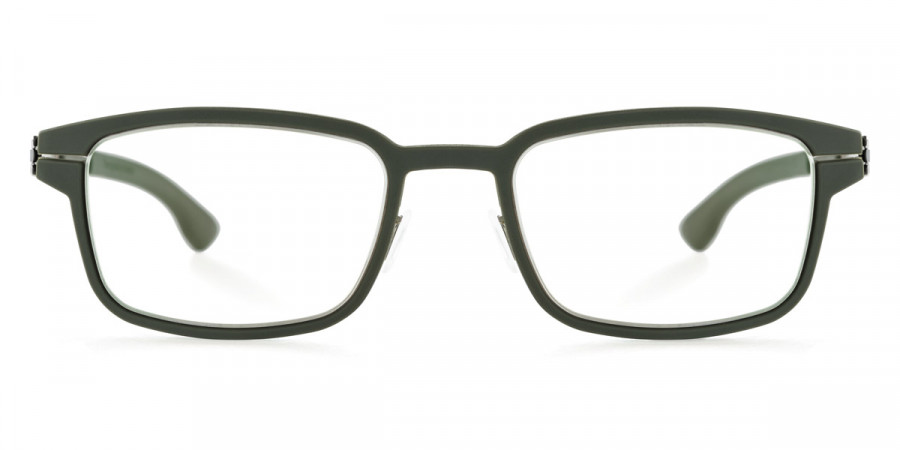 Ic! Berlin District Graphite-Dark-Green Eyeglasses Front View