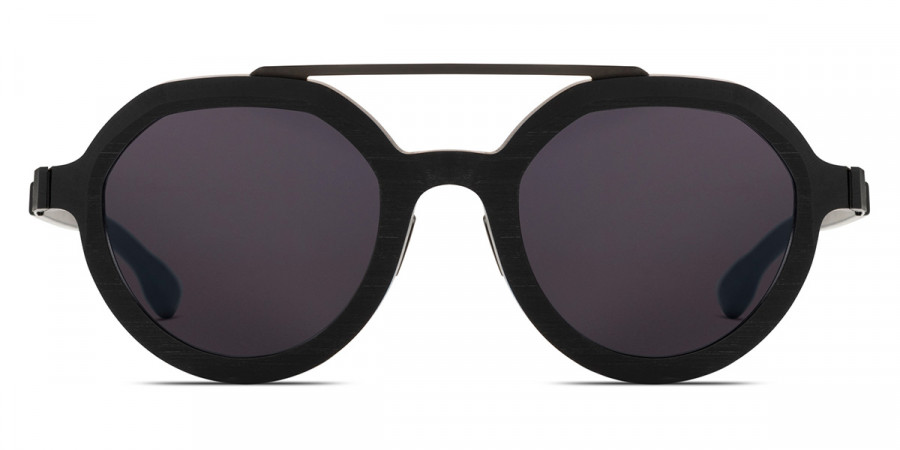 Ic! Berlin Edison Ecoblack-Rough-Black Sunglasses Front View