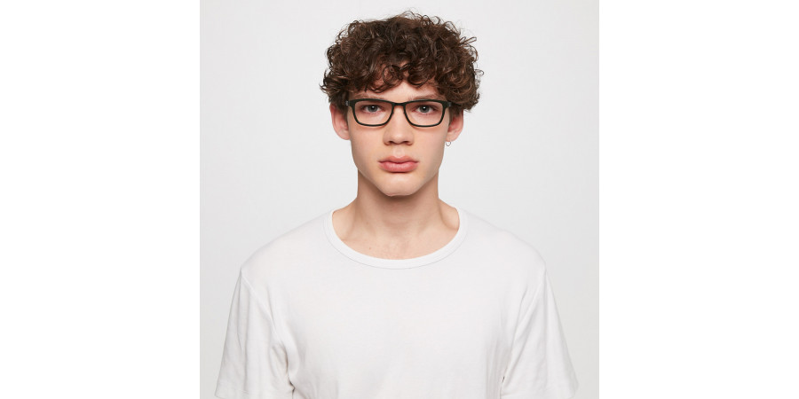 Ic! Berlin Ellner O. Black-Deep-Forest Eyeglasses On Male Model