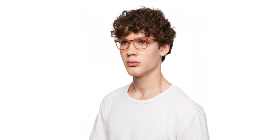 Ic! Berlin Ellner O. Rosé-Gold-Amur Eyeglasses On Male Model