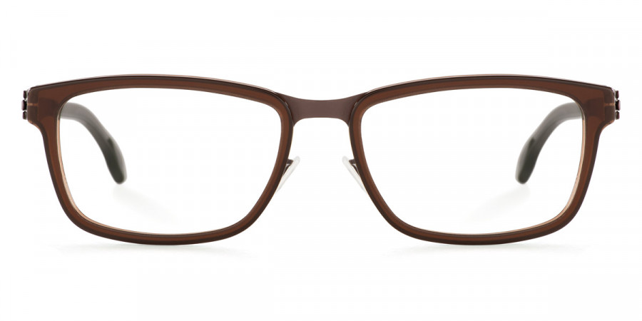 Ic! Berlin Ellner O. Teak-Mahagony Eyeglasses Front View