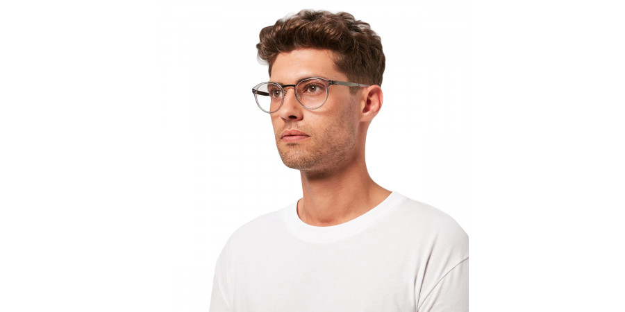 Ic! Berlin Eric D. Rosé-Gold-Ice-Tea Eyeglasses On Male Model 2