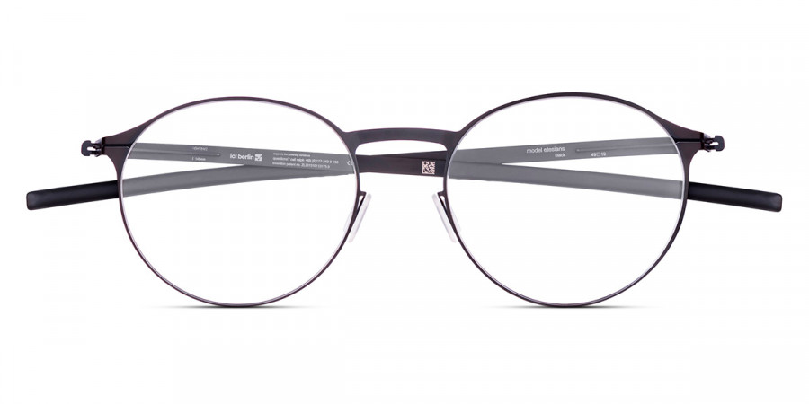 Ic! Berlin Etesians 2.0 Black Eyeglasses Front View