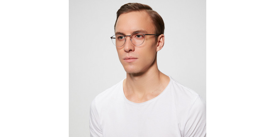 Ic! Berlin Etesians Teak Eyeglasses On Male Model 2