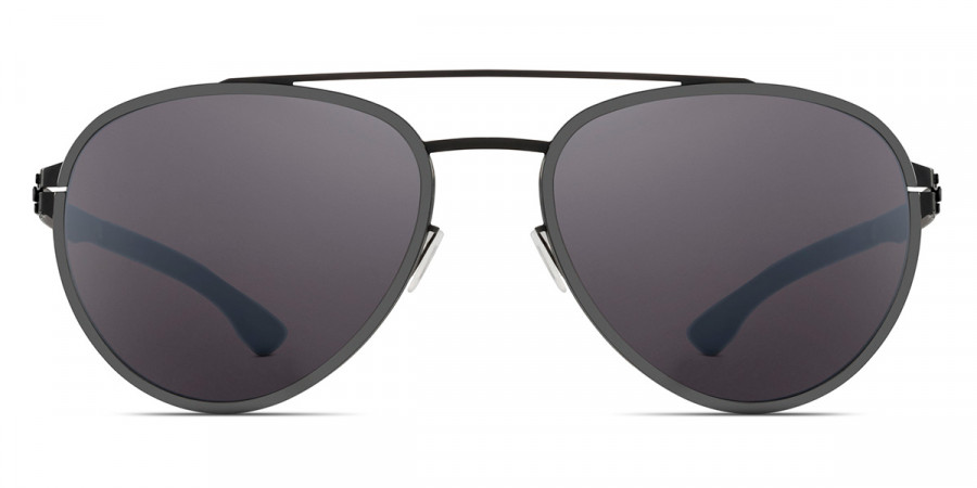 Ic! Berlin Ferrum Black-Gun-Metal Sunglasses Front View