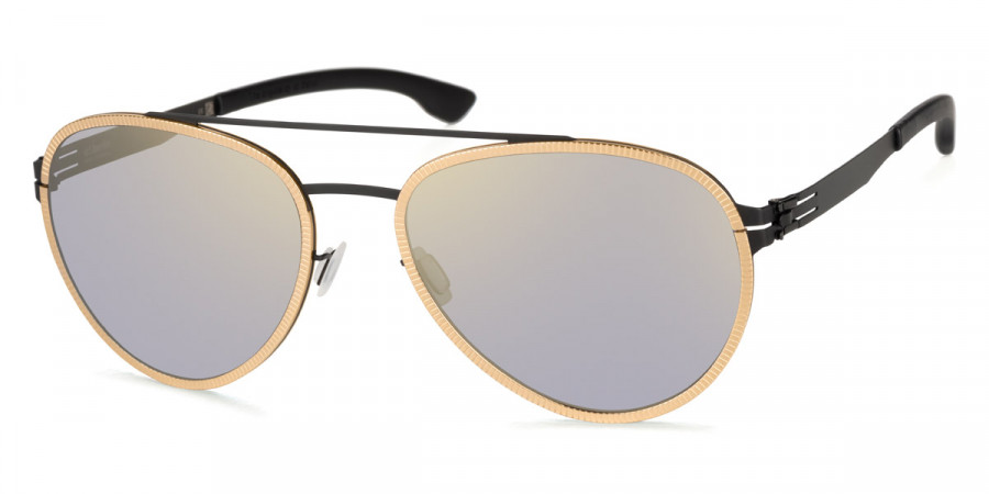 Ic! Berlin Ferrum Black-Rosé-Gold Sunglasses Side View