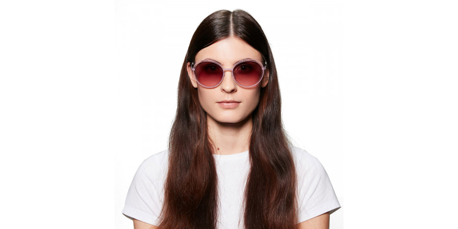 Ic! Berlin Flanieren Orchid Bronze Sunglasses On Female Model