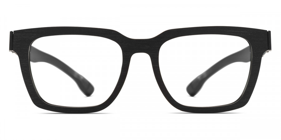 Ic! Berlin Geoffrey Ecoblack Rough Eyeglasses Front View