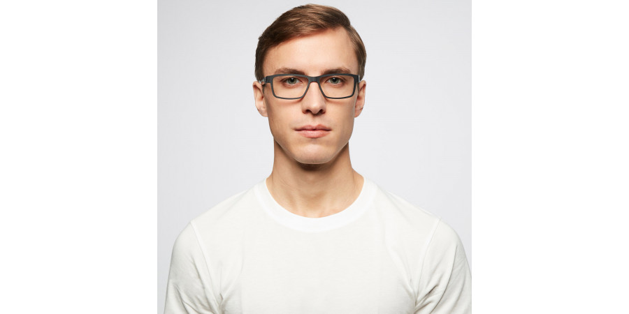 Ic! Berlin Hack Black-Rough Eyeglasses On Male Model