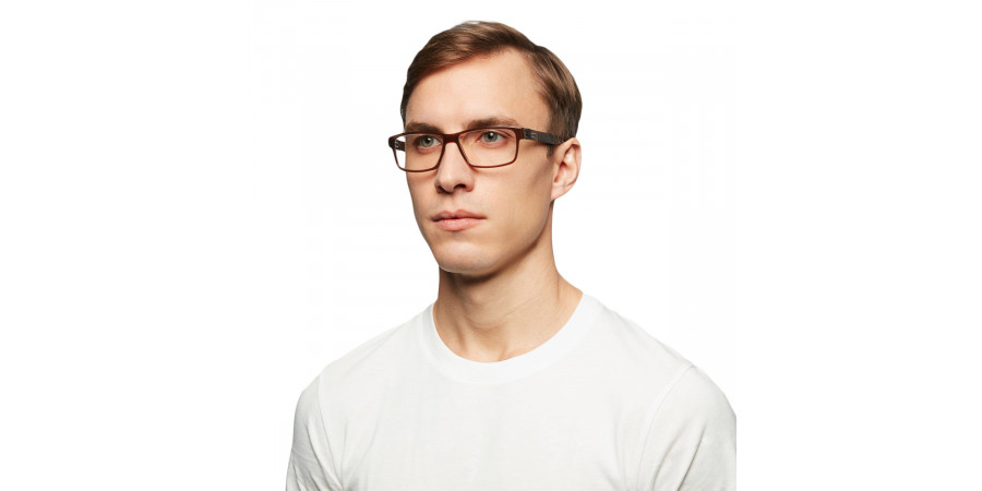 Ic! Berlin Hack Mahagony Eyeglasses On Male Model