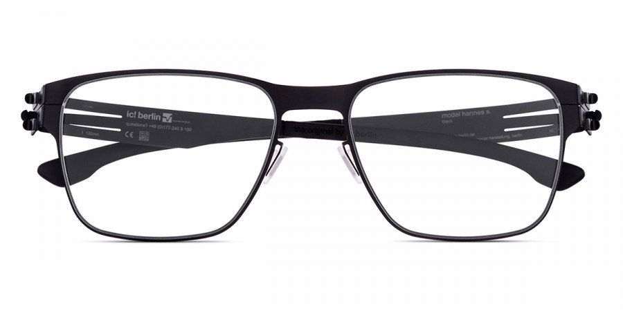 Ic! Berlin Hannes S. Black Eyeglasses Front View