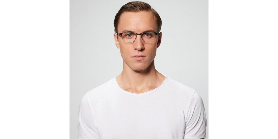 Ic! Berlin Henning O. Black Eyeglasses On Male Model