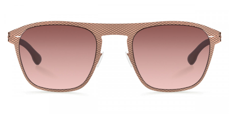 Ic! Berlin Herzberge Grid Shiny Copper Sunglasses Front View