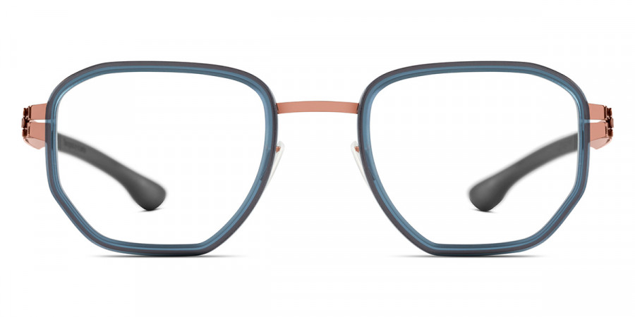 Ic! Berlin Hiro Shiny Copper Blue Waters Eyeglasses Front View