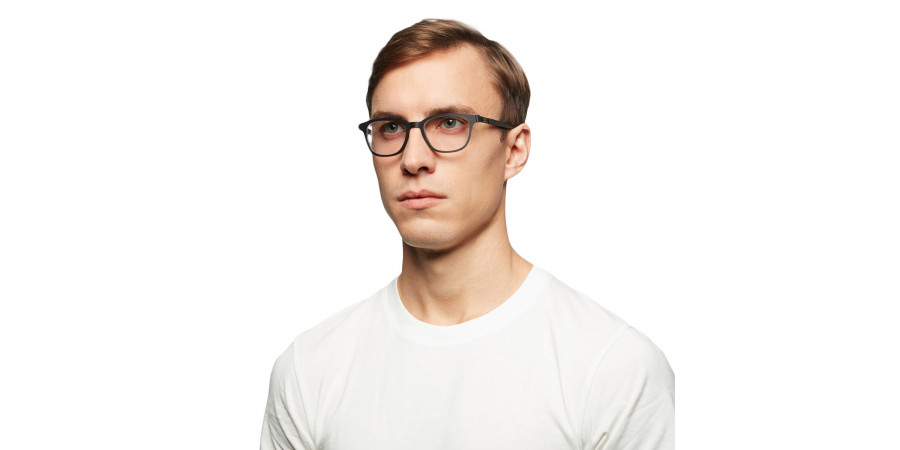 Ic! Berlin Hue Black-Rough Eyeglasses On Male Model