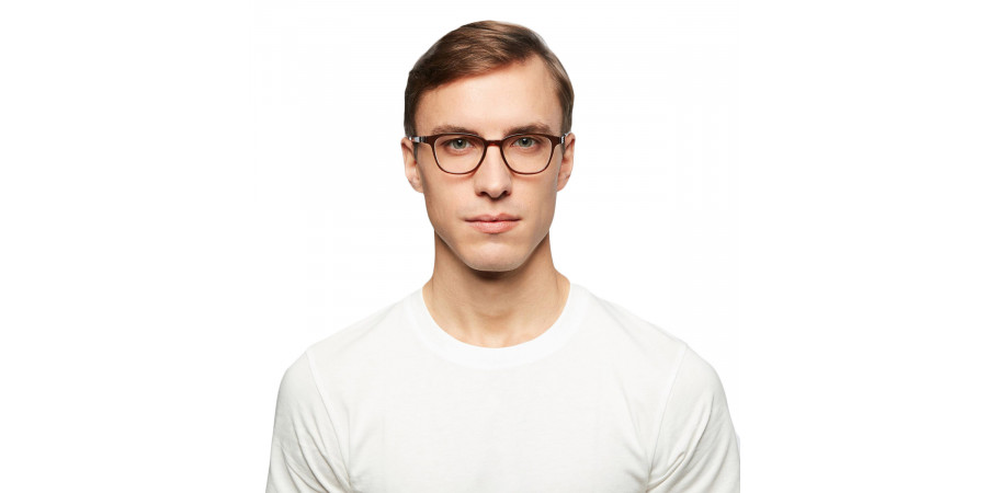 Ic! Berlin Hue Mahagony Eyeglasses On Male Model