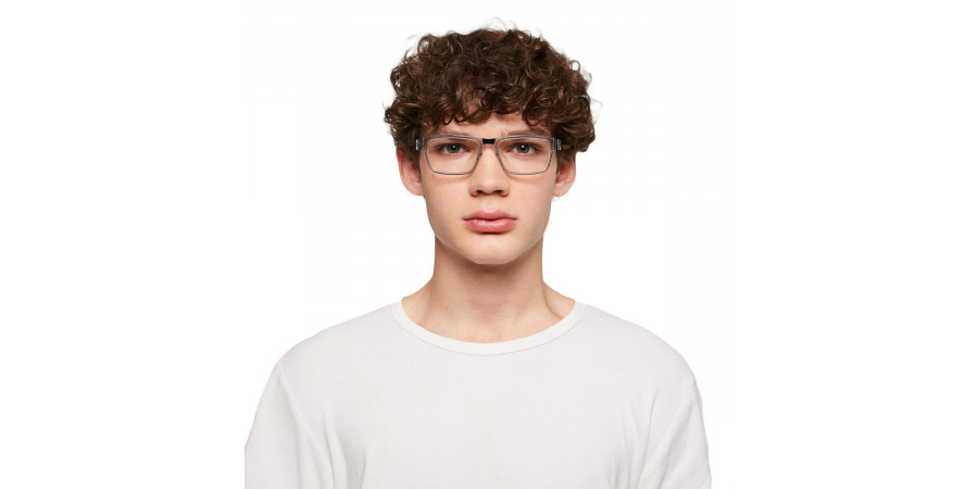 Ic! Berlin Igor R. Gunmetal-Sky-Gray Eyeglasses On Male Model