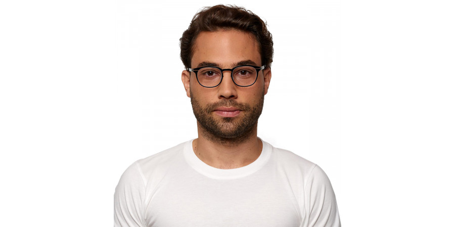 Ic! Berlin Ivan B. Black Eyeglasses On Male Model