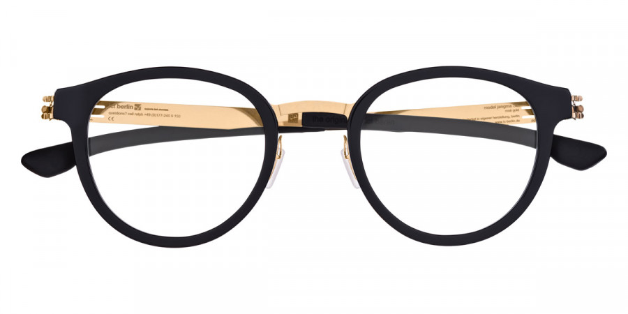 Ic! Berlin Jangma Rosé-Gold-Black Eyeglasses Front View