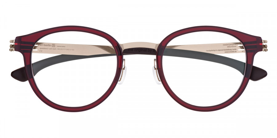 Ic! Berlin Jangma Shiny-Bronze-Ruby-Red Eyeglasses Front View