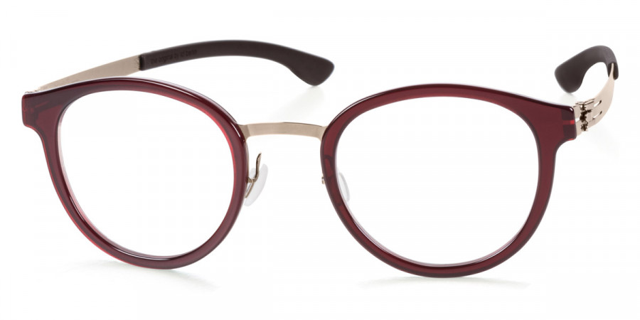 Ic! Berlin Jangma Shiny-Bronze-Ruby-Red Eyeglasses Side View