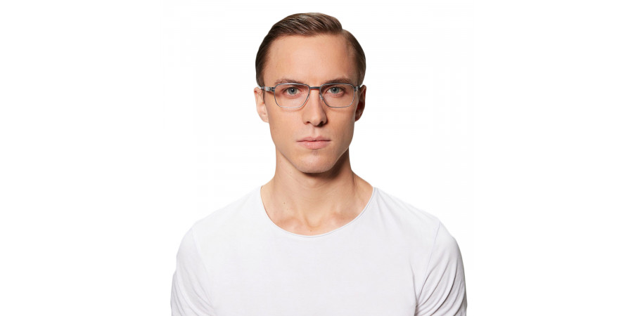 Ic! Berlin Juan P. Chrome Eyeglasses On Male Model