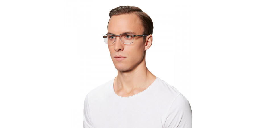 Ic! Berlin Juan P. Chrome Eyeglasses On Male Model 2