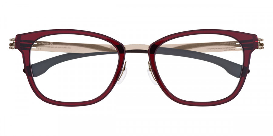 Ic! Berlin Kali Andhi Shiny-Bronze-Ruby-Red Eyeglasses Front View