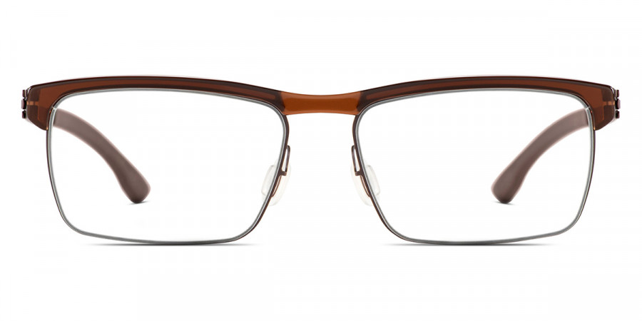 Ic! Berlin Kenneth Y. Teak-Mahagony Eyeglasses Front View