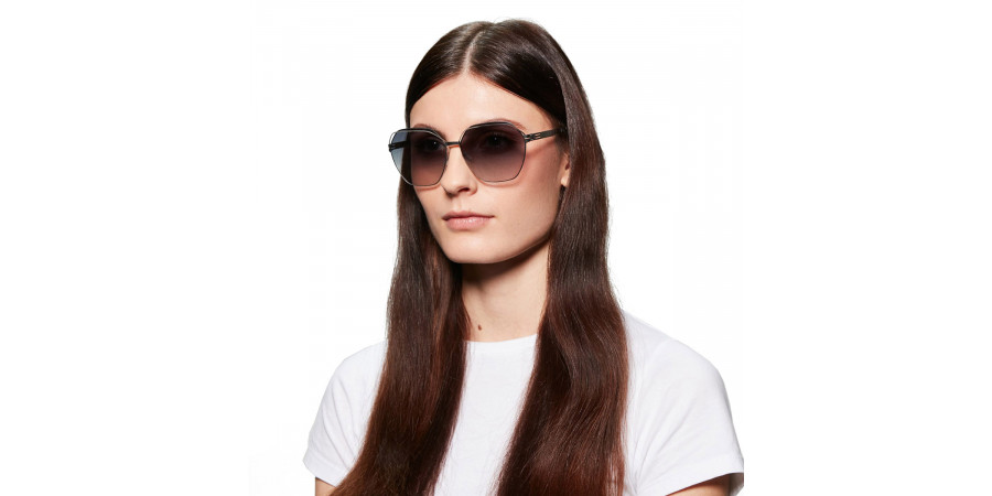 Ic! Berlin Kiez Chrome Sunglasses On Female Model