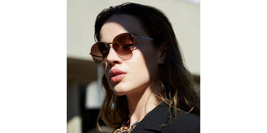 Ic! Berlin Kusi Shiny Copper Sunglasses Lifestyle Shot