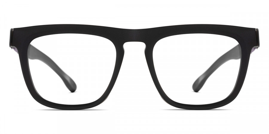 Ic! Berlin Liam Black Matte Eyeglasses Front View