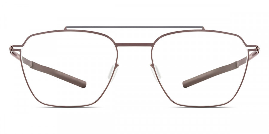 Ic! Berlin Lotso Boulder Teak Bridge Eyeglasses Front View