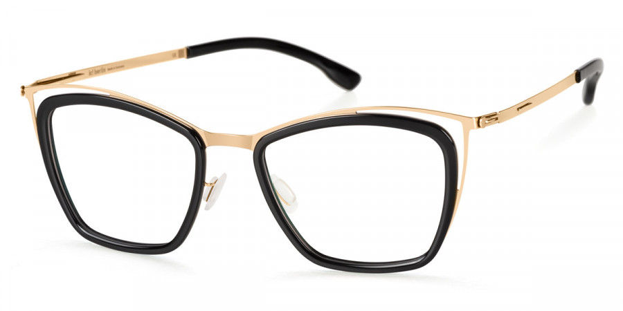 Ic! Berlin Louisa Rose Gold Black Eyeglasses Side View