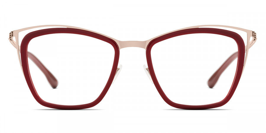 Ic! Berlin Louisa Shiny Bronze Burgundy Eyeglasses Front View