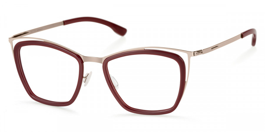 Ic! Berlin Louisa Shiny Bronze Burgundy Eyeglasses Side View