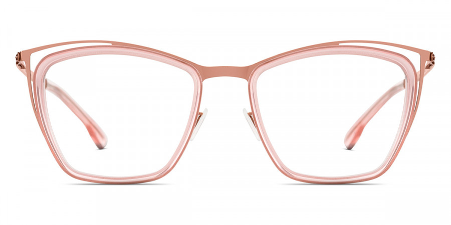 Ic! Berlin Louisa Shiny Copper Rose Eyeglasses Front View