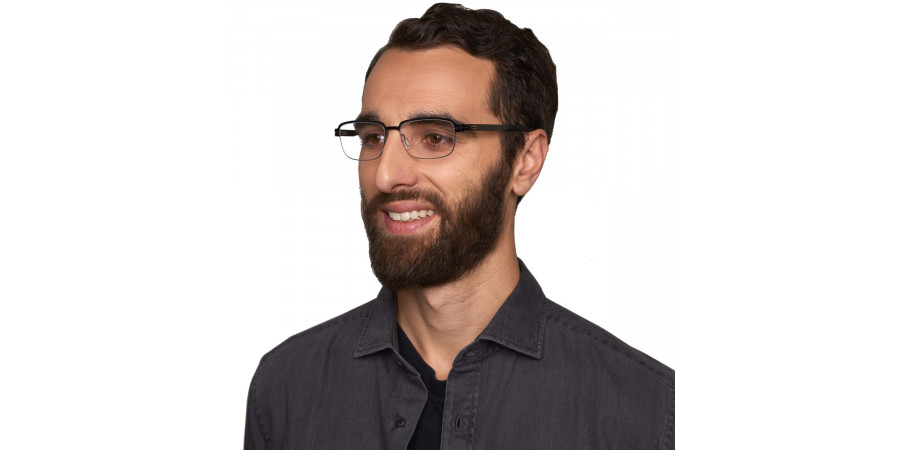 Ic! Berlin Luan Gunmetal Eyeglasses On Male Model 2