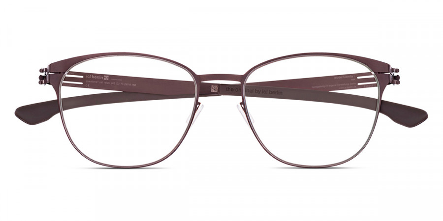 Ic! Berlin Ludmila L. Teak/Warm Gray Eyeglasses Front View